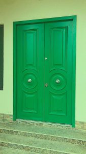 green security doors (old school)