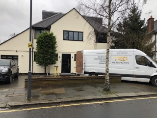Contemporary front safety doors installed in Harrow.
