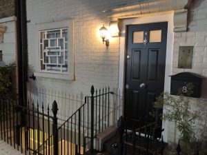 security doors at night