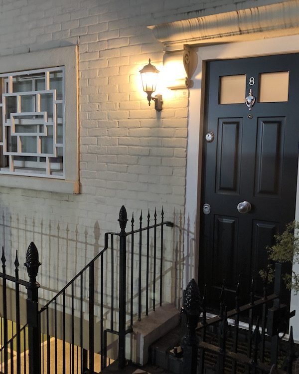 Highest security door with BR4 bullet proof glass and stainless steel security grill installed in Mayfair.