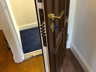 Security level 3 front flat door in like to like design fitted in Chelsea.