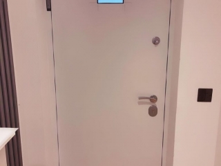 security door with glass