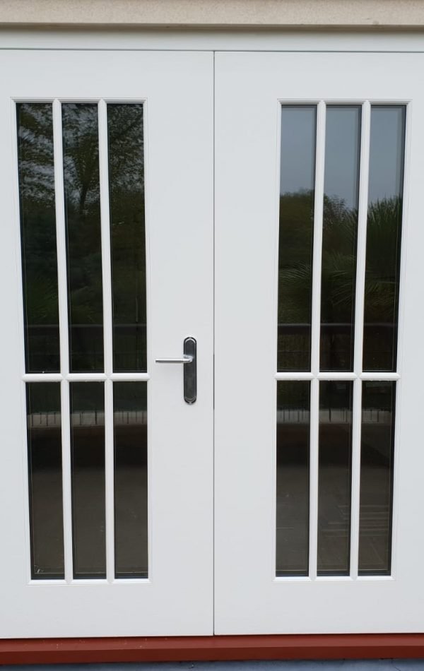 Double leaf replica design security doors.