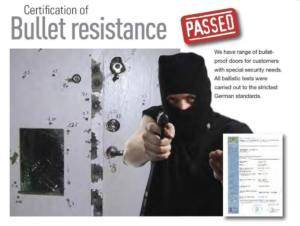 bullet resistance certificate