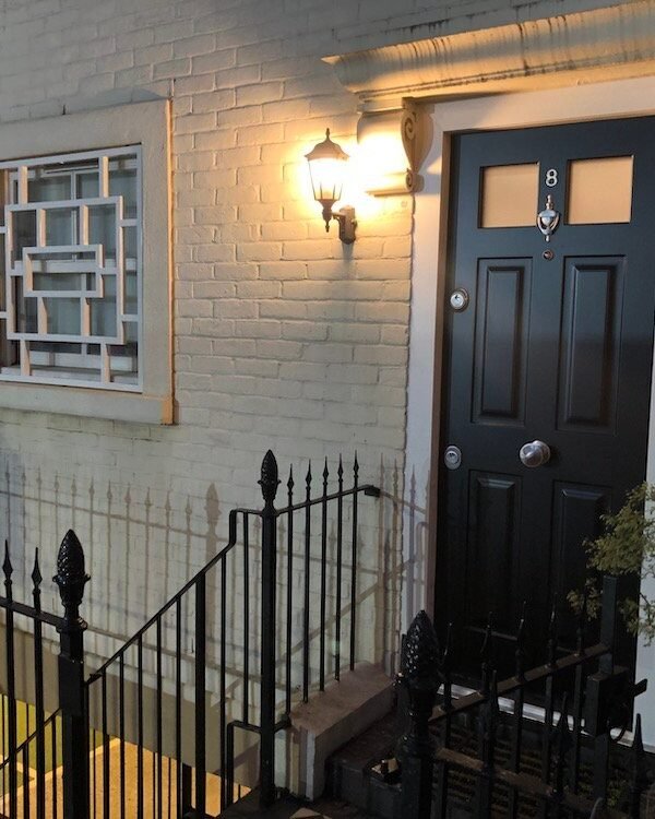 Highest security door with BR4 bullet proof glass and stainless steel security grill installed in Mayfair.
