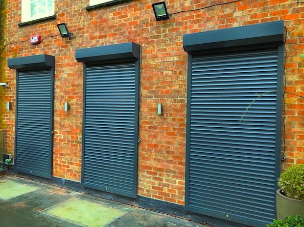 Motorised security shutters fitted in Knightsbridge.